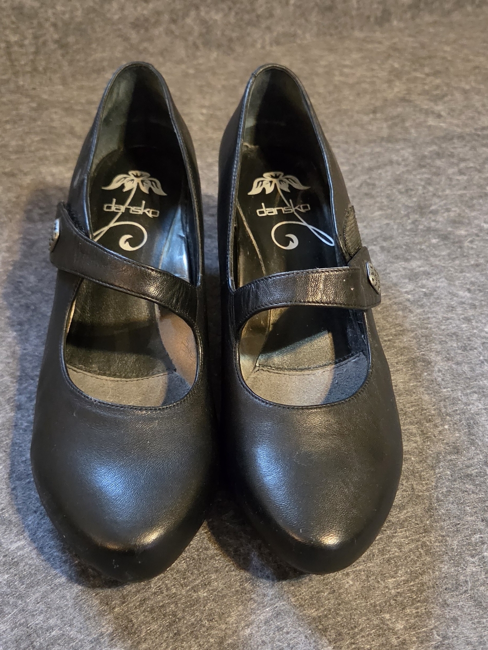 Dansko ladies Betty Leather Mary Jane Pumps 40 EUR black heels 9 US - Picture 2 of 7